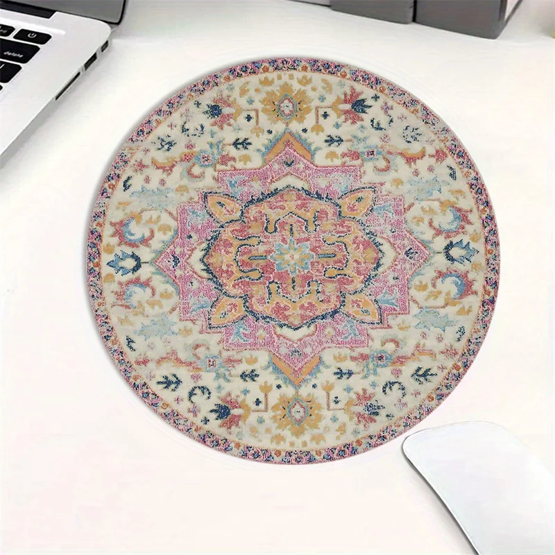 Serene Blossom, Boho Chic for Lotus Design Round Mouse Pad Vintage Floral Desk Mat Non-Slip Rubber Office and Home Mousepads
Serene Blossom, Boho Chic for Lotus Design Round Mouse Pad Vintage Floral Desk Mat Non-Slip Rubber Office and Home Mousepads