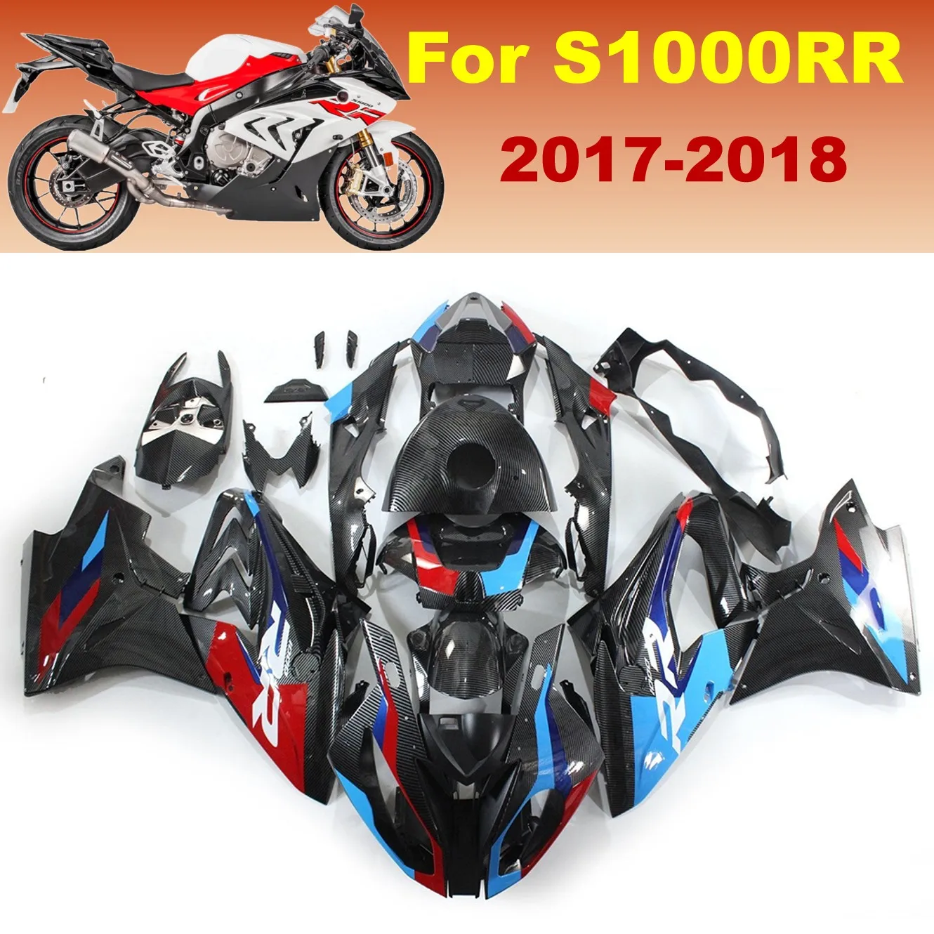 Motorcycle Carbon Fiber Painted Fairings For BMW S1000RR 2017 2018 S1000 RR 17 18 ABS Plastic Kit
Motorcycle Carbon Fiber Painted Fairings For BMW S1000RR 2017 2018 S1000 RR 17 18 ABS Plastic Kit