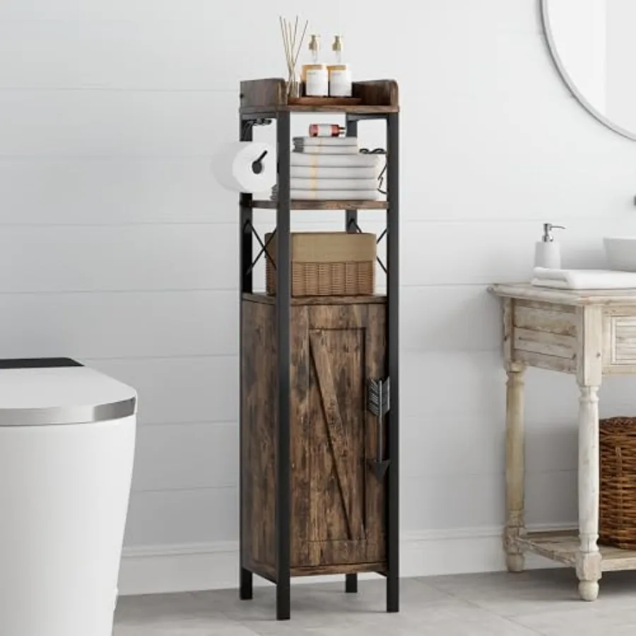 Small Bathroom Storage Cabinet, Slim Toilet Paper Holder with Shelves and Metal Racks, Organizer Cabinet for Narrow Spaces,,Far
Small Bathroom Storage Cabinet, Slim Toilet Paper Holder with Shelves and Metal Racks, Organizer Cabinet for Narrow Spaces,,Far