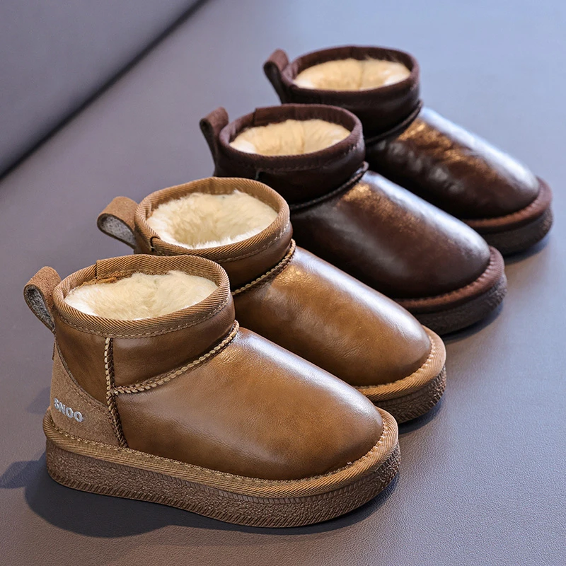 Children's Snow Boots 2-18 Years Old Brown Padded Warm Boys Girls Cotton Shoes Black Hundred Anti-skid Kids Short Winter Boots
Children's Snow Boots 2-18 Years Old Brown Padded Warm Boys Girls Cotton Shoes Black Hundred Anti-skid Kids Short Winter Boots