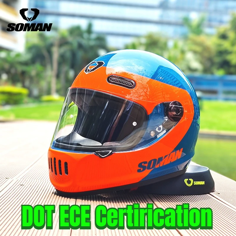 SOMAN Full Face Motorcycle Helmet Retro Moto Helmets Man Woman Casco Visor Motorbike Accessories DOT Approved Capacetes 헬멧 오토바이헬
SOMAN Full Face Motorcycle Helmet Retro Moto Helmets Man Woman Casco Visor Motorbike Accessories DOT Approved Capacetes 헬멧 오토바이헬