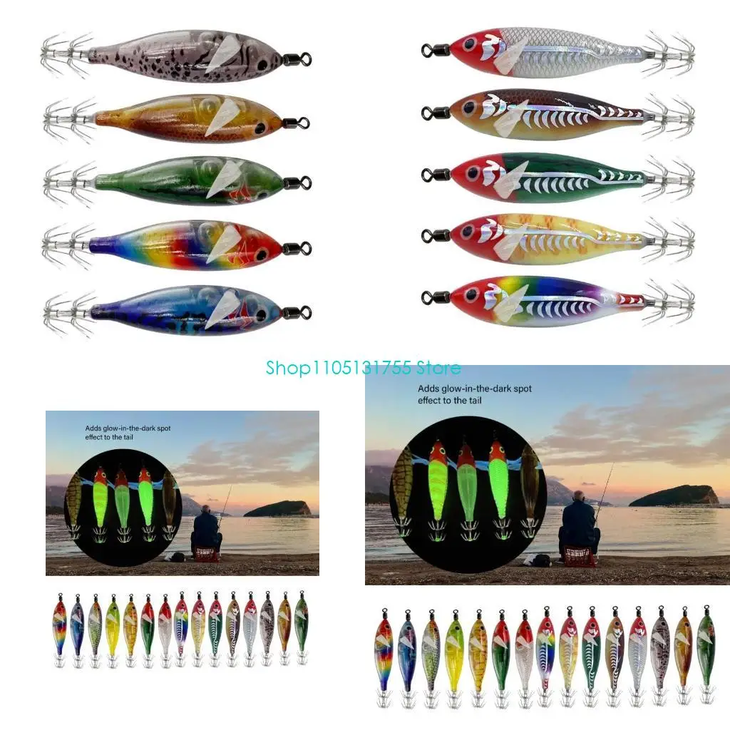 K0EF 5Pcs Fishing Baits Set for Freshwater and Saltwater Fishing Enthusiasts Multicolor Shrimp Cuttlefish Jig Hook Lures
K0EF 5Pcs Fishing Baits Set for Freshwater and Saltwater Fishing Enthusiasts Multicolor Shrimp Cuttlefish Jig Hook Lures