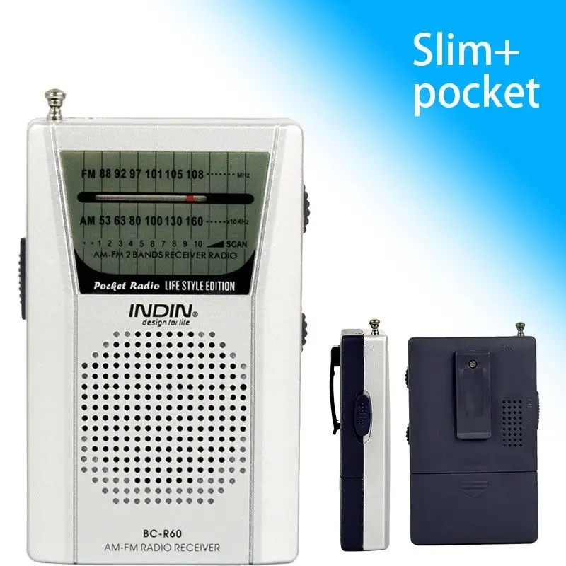 Universal Portable Pocket Radio AM/FM Receiver Built in Speaker
Universal Portable Pocket Radio AM/FM Receiver Built in Speaker
