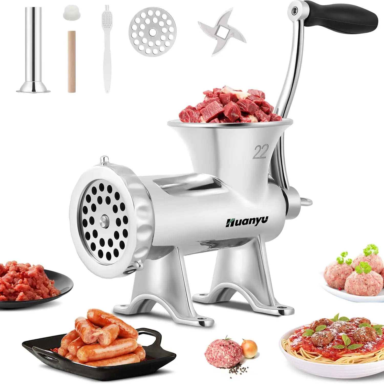Ручная мясорубка, начинка для колбас, наполнитель для колбас из нержавеющей стали, коммерческая мясорубка, бытовая мясорубка для свинины
Ручная мясорубка, начинка для колбас, наполнитель для колбас из нержавеющей стали, коммерческая мясорубка, бытовая мясорубка для свинины