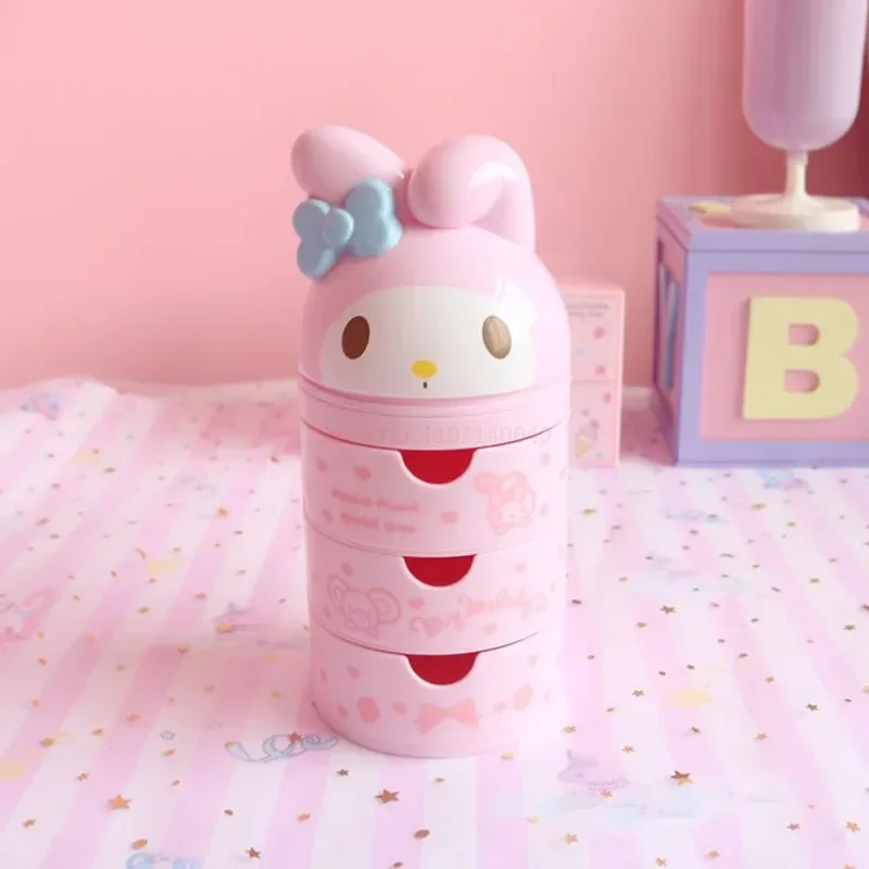 Hello Kitty Kawaii Cartoon Anime My Melody Doll Creative 3 Tier Jewelry Box Hairpin Drawer Storage Box Toys Dressing Case Toys
Hello Kitty Kawaii Cartoon Anime My Melody Doll Creative 3 Tier Jewelry Box Hairpin Drawer Storage Box Toys Dressing Case Toys