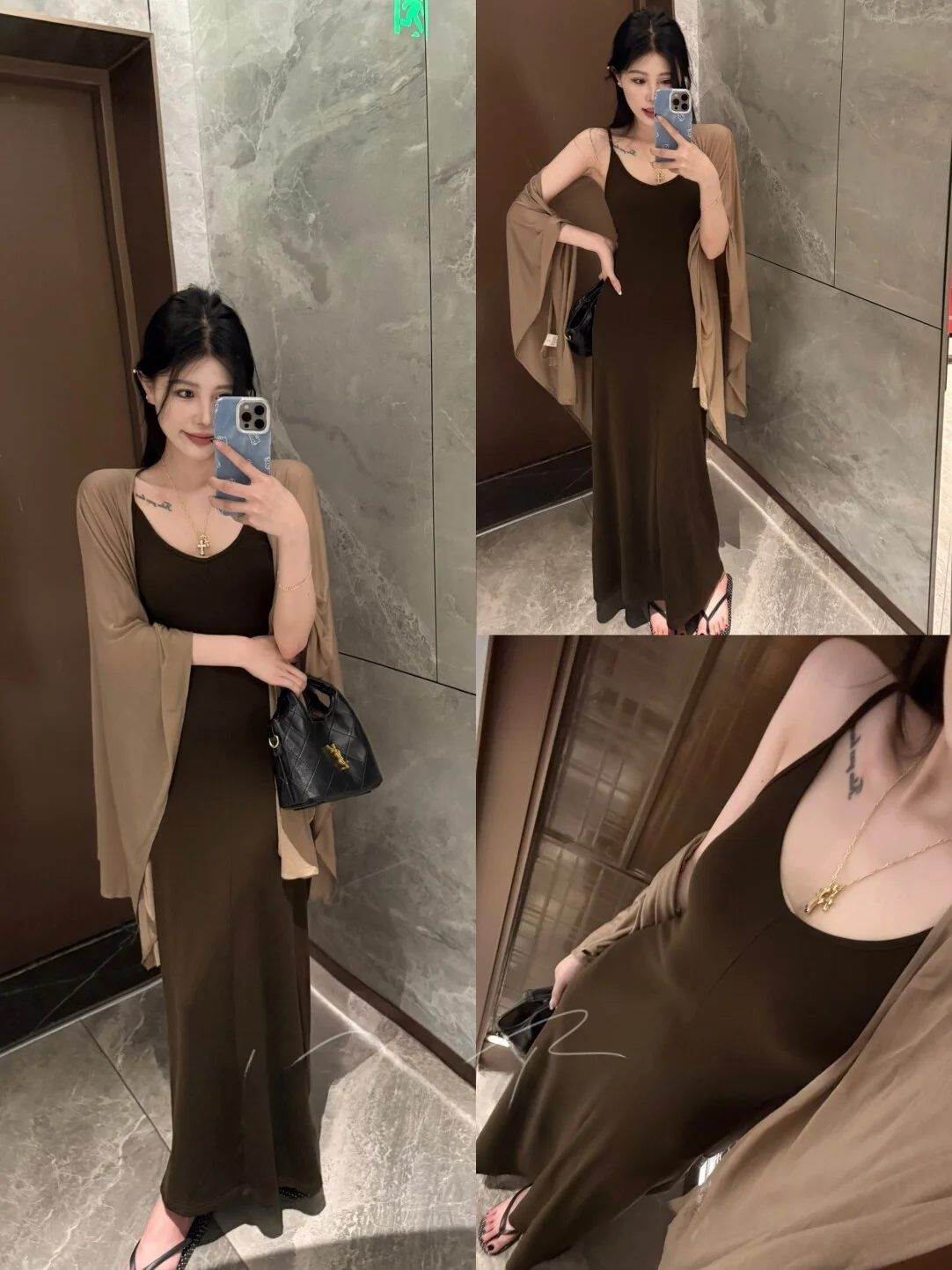 Elegant Two-Piece Women's Summer Dress Set Strapless Slimming Fashionable Front Back Wearable Shoulder Gown Ensemble
Elegant Two-Piece Women's Summer Dress Set Strapless Slimming Fashionable Front Back Wearable Shoulder Gown Ensemble