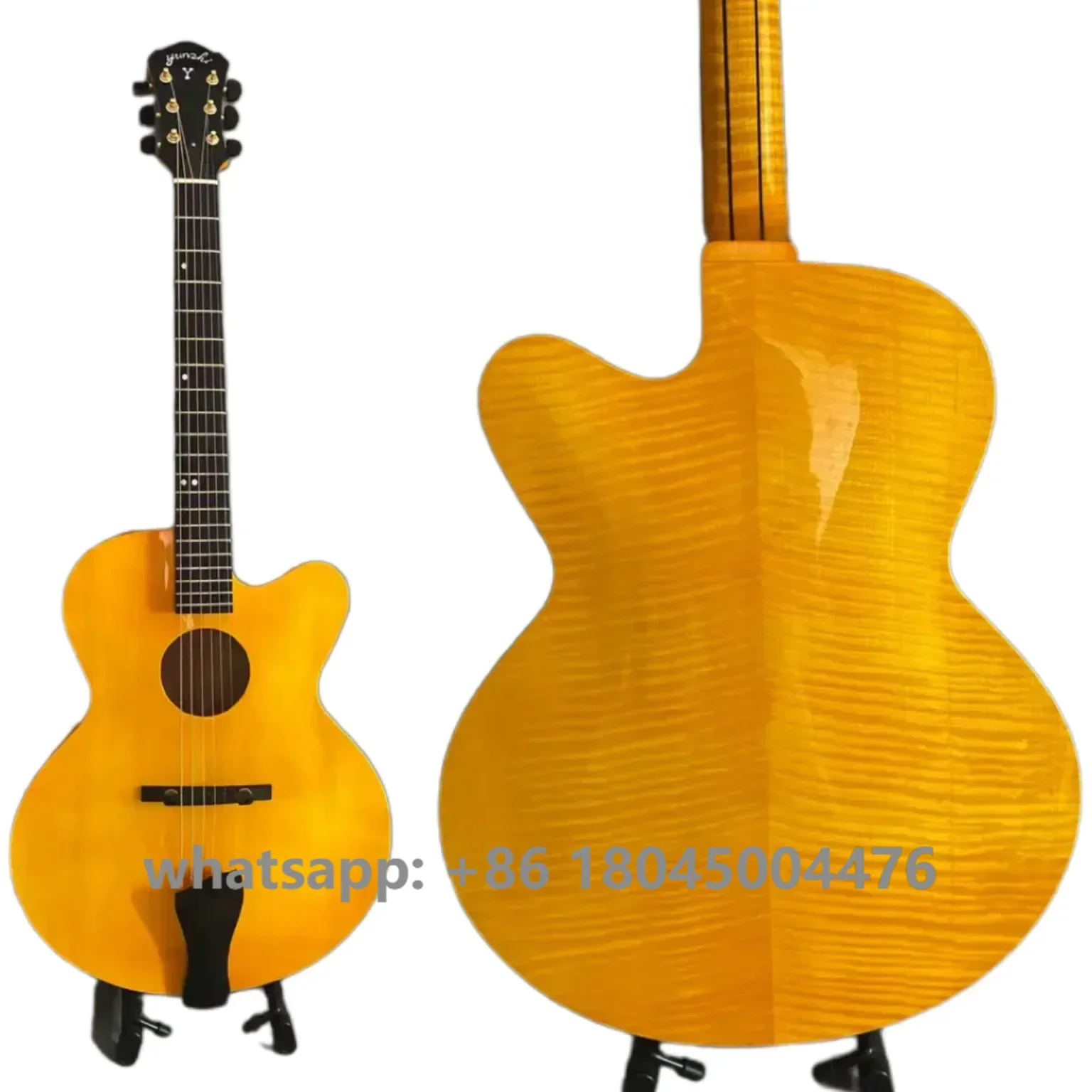 Yunzhi Handmade 3A solid maple jazz guitar cheap and best guitar acoustic
Yunzhi Handmade 3A solid maple jazz guitar cheap and best guitar acoustic