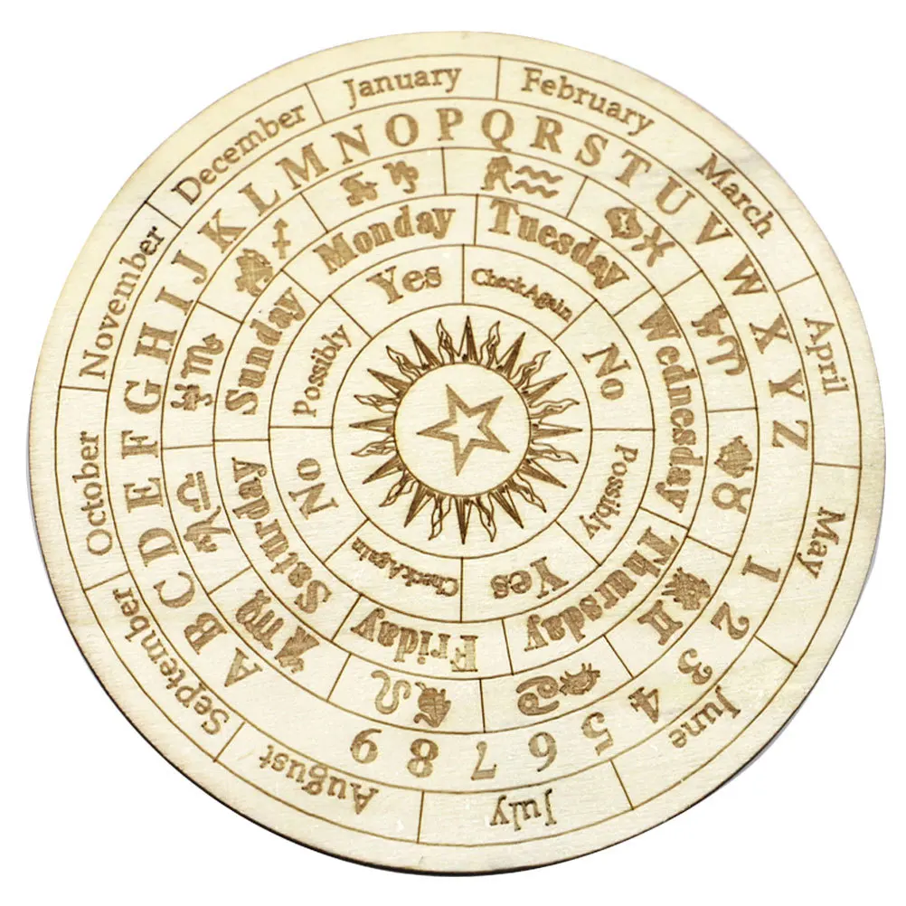 Wooden Divination Board Carved Pattern Plate For Home Decoration Party Desktop Prop Wiccan Altar Supply
Wooden Divination Board Carved Pattern Plate For Home Decoration Party Desktop Prop Wiccan Altar Supply