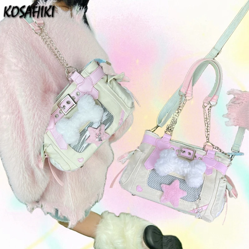 Patchwork Star Transparent Ita Bag Fashion All Match Trendy Women Crossbody Bags New Sweet Y2k Aesthetic Chain Shoulder Handbags
Patchwork Star Transparent Ita Bag Fashion All Match Trendy Women Crossbody Bags New Sweet Y2k Aesthetic Chain Shoulder Handbags
