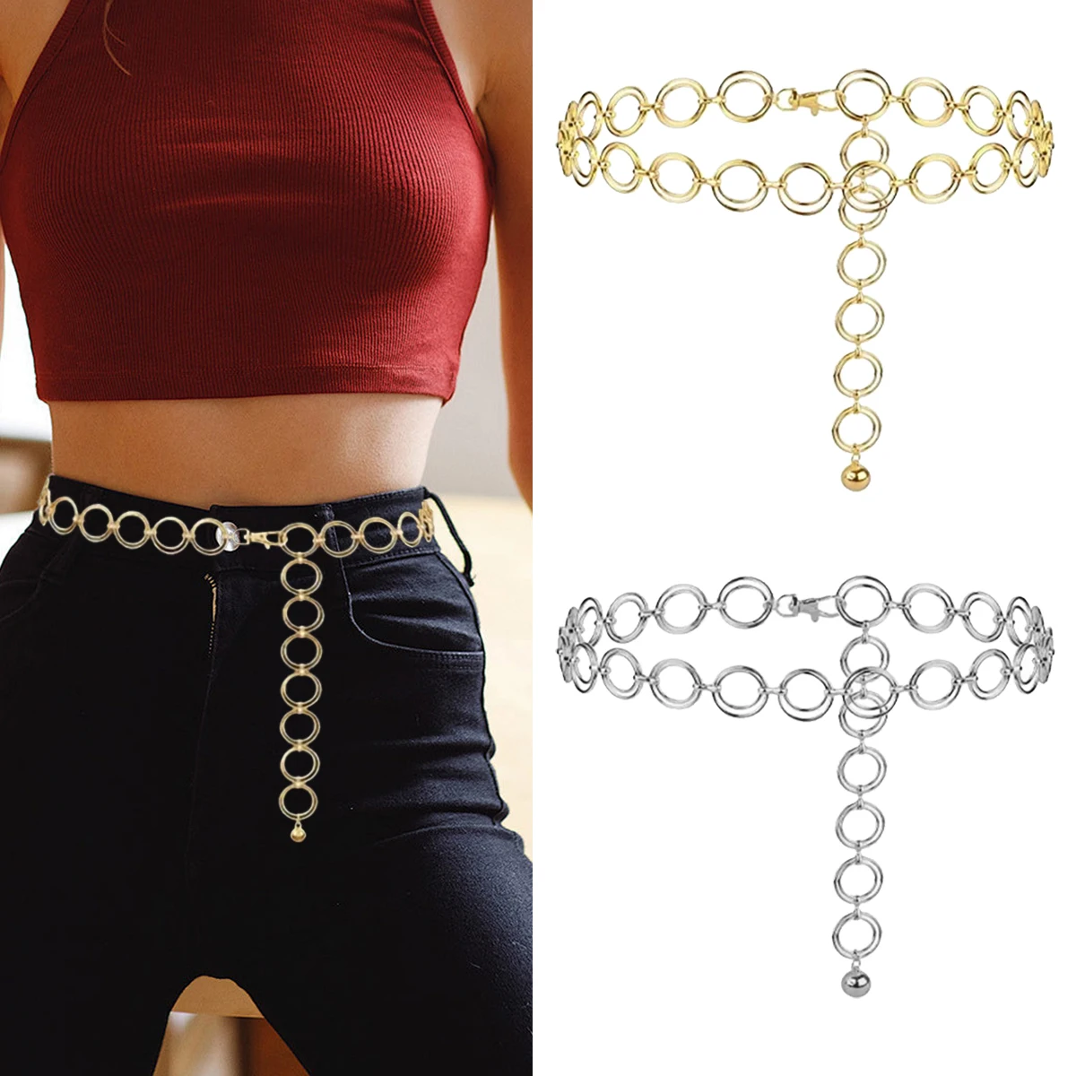 Creative Metal Chain Belts Women Waistbands Long Tassel Waist Chain Dress Jeans Belts Lady Waistband Belts Women Body Chain
Creative Metal Chain Belts Women Waistbands Long Tassel Waist Chain Dress Jeans Belts Lady Waistband Belts Women Body Chain