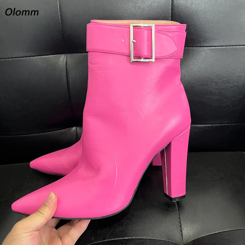 Olomm 2026 New Handmade Women Ankle Boots Chunky Heels Pointed Toe Nice Party Shoes Women Plus US Size 5-15
Olomm 2026 New Handmade Women Ankle Boots Chunky Heels Pointed Toe Nice Party Shoes Women Plus US Size 5-15