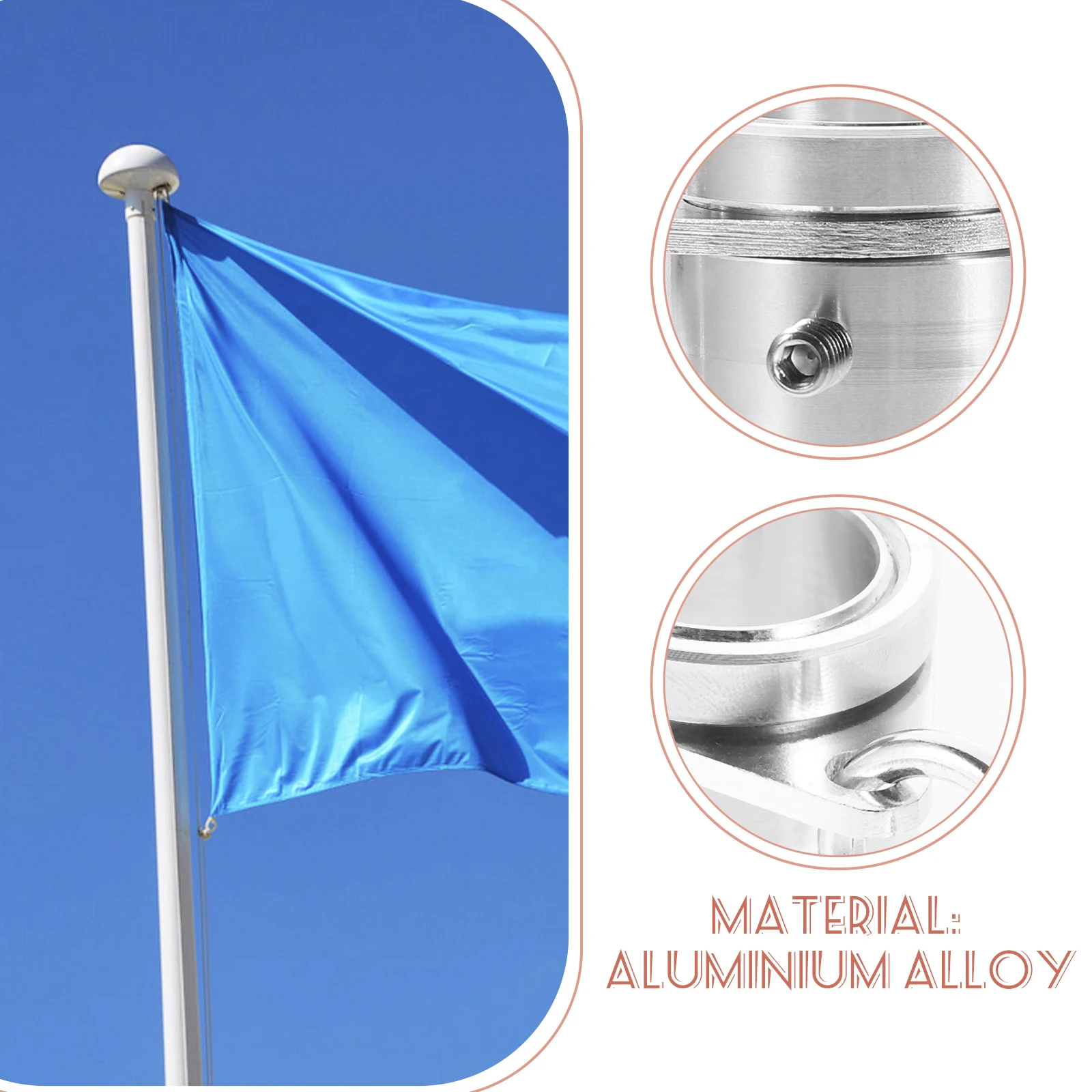 Flagpole Rotary Rings Aluminum Alloy Anti-Wrap Durable Strong Practical Easy Installation Cost-Effective Banner Accessories
Flagpole Rotary Rings Aluminum Alloy Anti-Wrap Durable Strong Practical Easy Installation Cost-Effective Banner Accessories