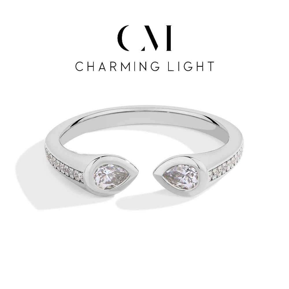 CHARMING New 0.5CT Adjustable Moissanite Ring Lab Grown Diamond Pear Cut 925 Sterling Silver For Women Wedding Fine Jewelry Gift
CHARMING New 0.5CT Adjustable Moissanite Ring Lab Grown Diamond Pear Cut 925 Sterling Silver For Women Wedding Fine Jewelry Gift