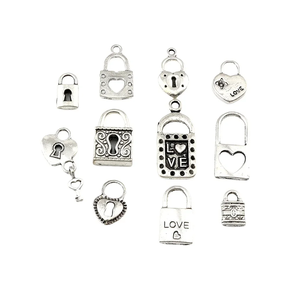 110Pcs Alloy Mix Lock Charms Pendants For Jewelry Making Bracelet Necklace DIY Accessories 11 Style A-658
110Pcs Alloy Mix Lock Charms Pendants For Jewelry Making Bracelet Necklace DIY Accessories 11 Style A-658