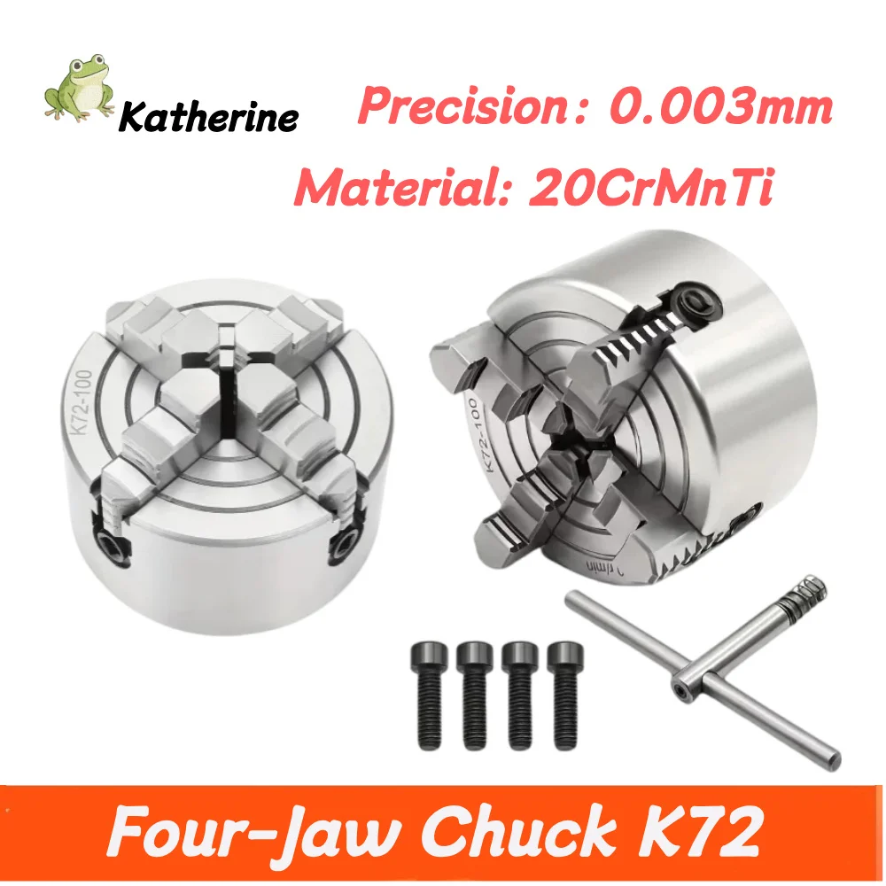 K72-80/100/125/160/200 4 Jaw Independent Lathe Manual Scroll Chuck for Mini Mechanical Lathe with Harden Steel for Wood Process
K72-80/100/125/160/200 4 Jaw Independent Lathe Manual Scroll Chuck for Mini Mechanical Lathe with Harden Steel for Wood Process
