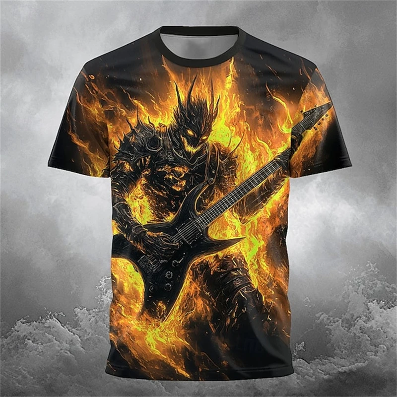 Мужская футболка с принтом Ghost Fire Guitarist, повседневная и удобная летняя модная мужская футболка с круглым вырезом и короткими рукавами
Мужская футболка с принтом Ghost Fire Guitarist, повседневная и удобная летняя модная мужская футболка с круглым вырезом и короткими рукавами