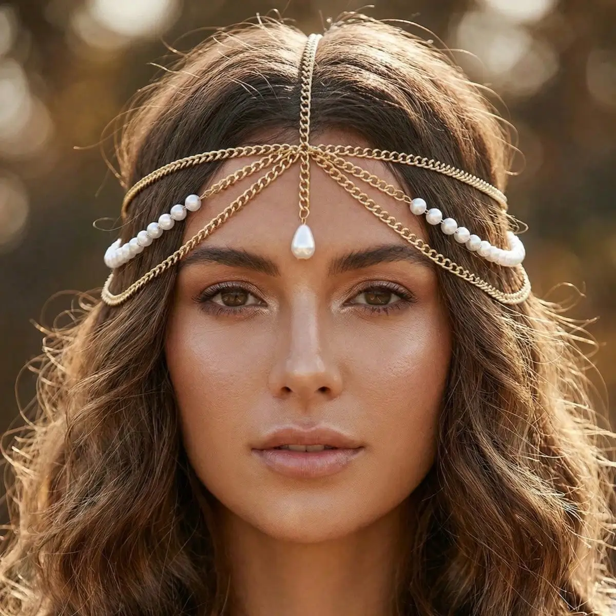 Bridal Wedding Headdress Fashion Elegant Multi-layer Chain Imitation Pearl Tassel Head Chain For Women Party Accessories
Bridal Wedding Headdress Fashion Elegant Multi-layer Chain Imitation Pearl Tassel Head Chain For Women Party Accessories