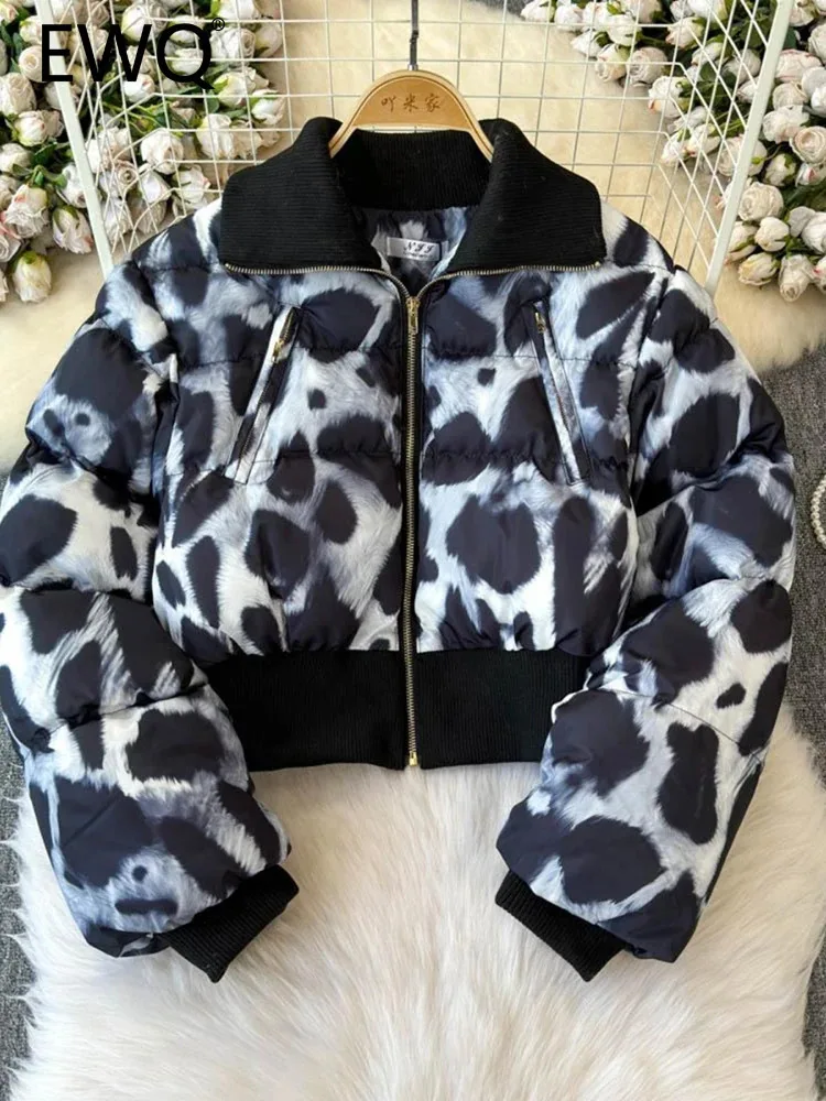 EWQ Tie Dye Пуховик для женщин 2024, зима, новый дизайн на молнии с лацканами, леопардовый блок, короткие хлопковые пальто, женские 27X1703
EWQ Tie Dye Пуховик для женщин 2024, зима, новый дизайн на молнии с лацканами, леопардовый блок, короткие хлопковые пальто, женские 27X1703
