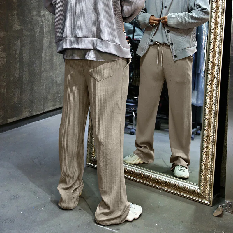 2025 Spring and Autumn Men's Casual Pants Advanced Sense of Loose Straight Pants Wear Striped High-waisted Wide-leg Pants
2025 Spring and Autumn Men's Casual Pants Advanced Sense of Loose Straight Pants Wear Striped High-waisted Wide-leg Pants