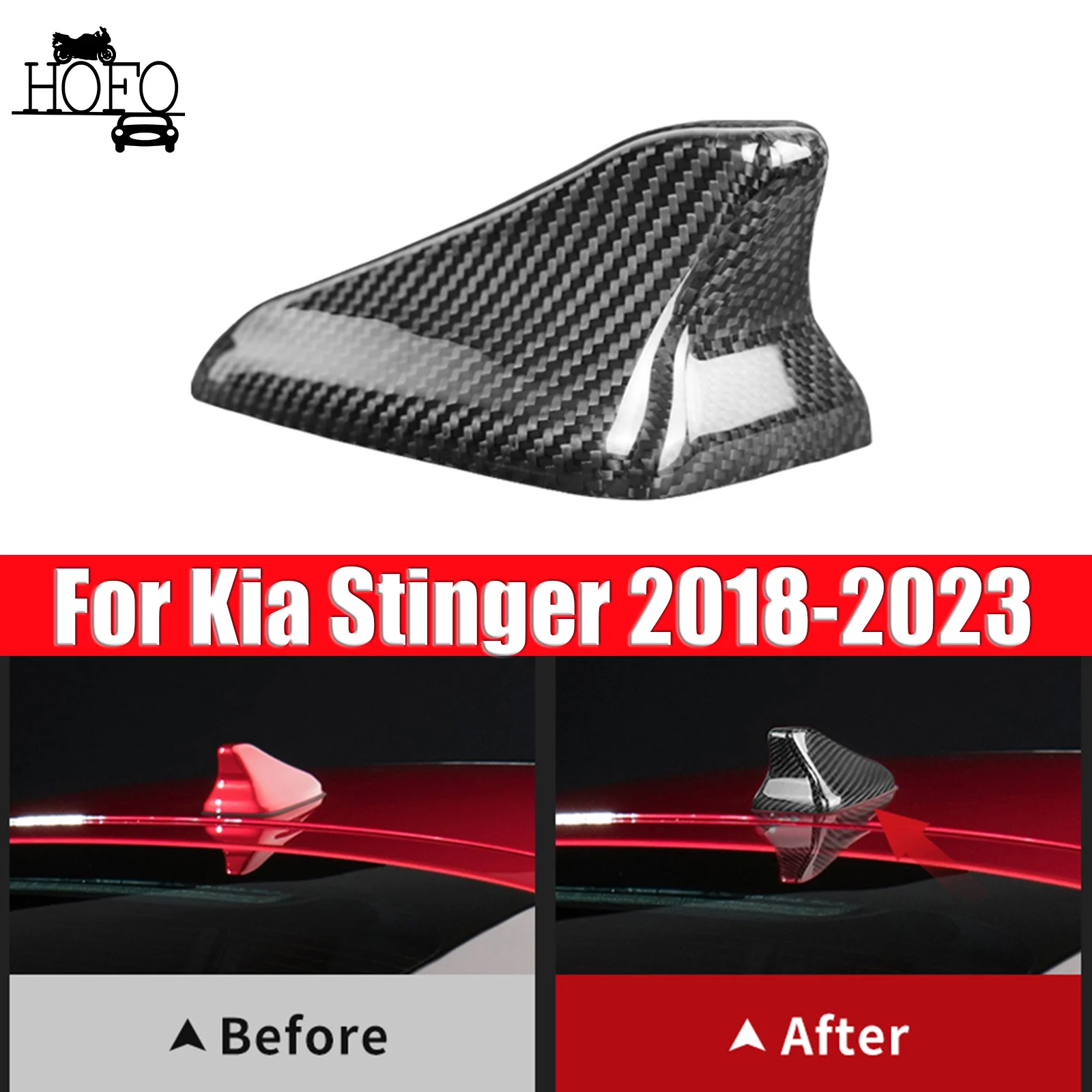 For Kia Stinger 2018-2023 Car Shark Fin Antenna Cap Cover Trim Real Carbon Fiber
For Kia Stinger 2018-2023 Car Shark Fin Antenna Cap Cover Trim Real Carbon Fiber