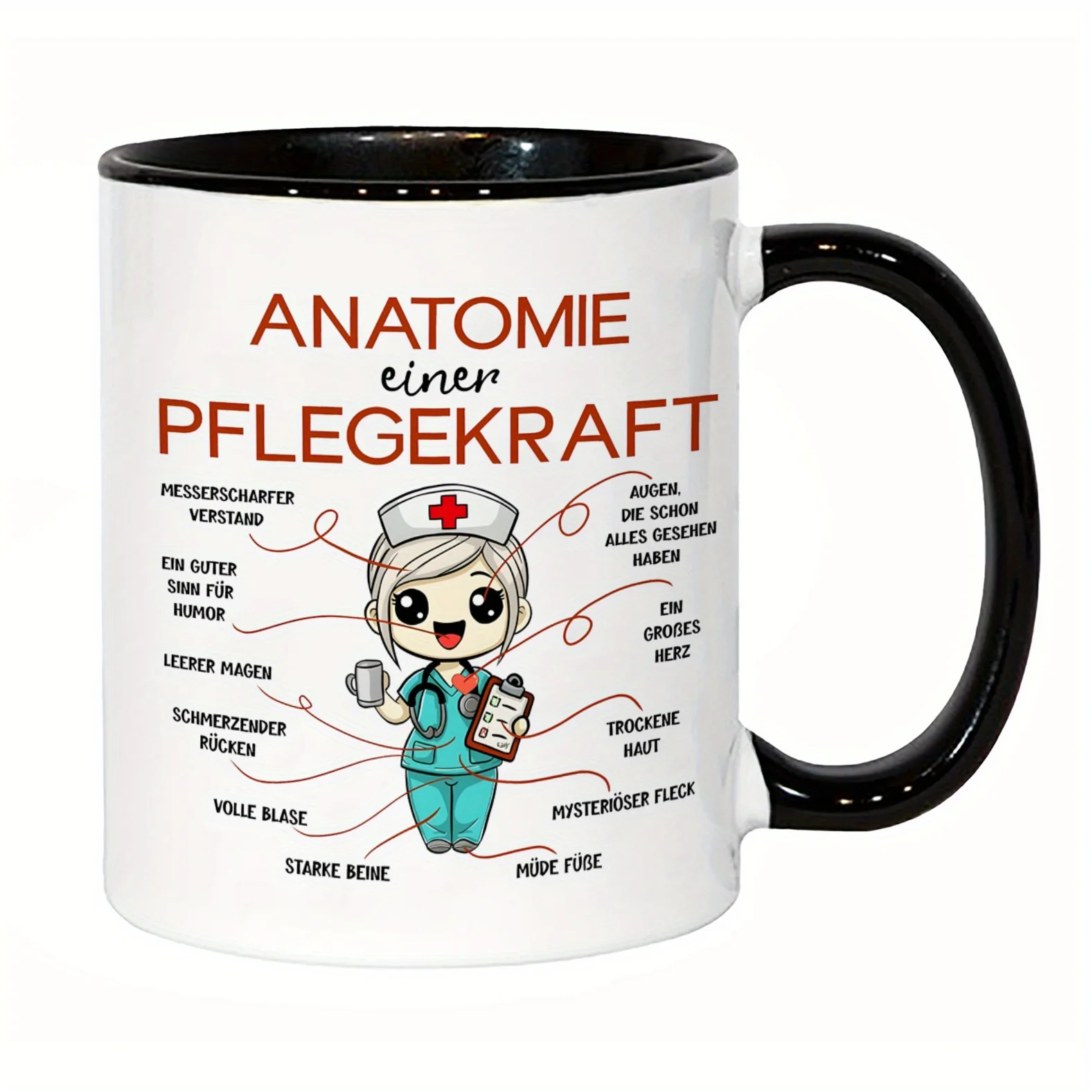 1pc Funny Nurse Mug Nursing Anatomy Cup with German Text Coffee Cup for Nurses Nursing Students Medical Professionals
1pc Funny Nurse Mug Nursing Anatomy Cup with German Text Coffee Cup for Nurses Nursing Students Medical Professionals