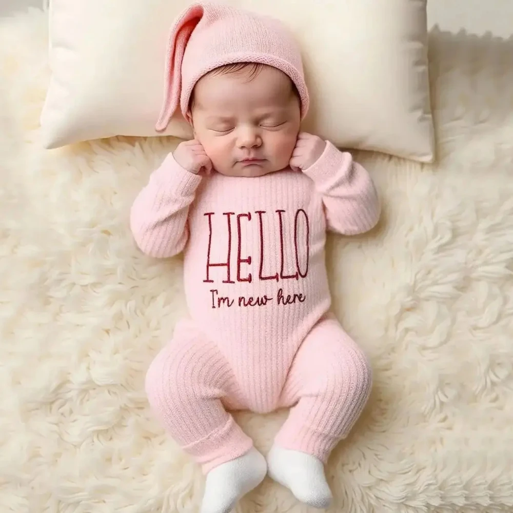 "Hello" Embroidery Newborn Photography Props Infant Romper Jumpsuit Bow Hat Baby Coming Home Outfit Baby Photo Gift
"Hello" Embroidery Newborn Photography Props Infant Romper Jumpsuit Bow Hat Baby Coming Home Outfit Baby Photo Gift
