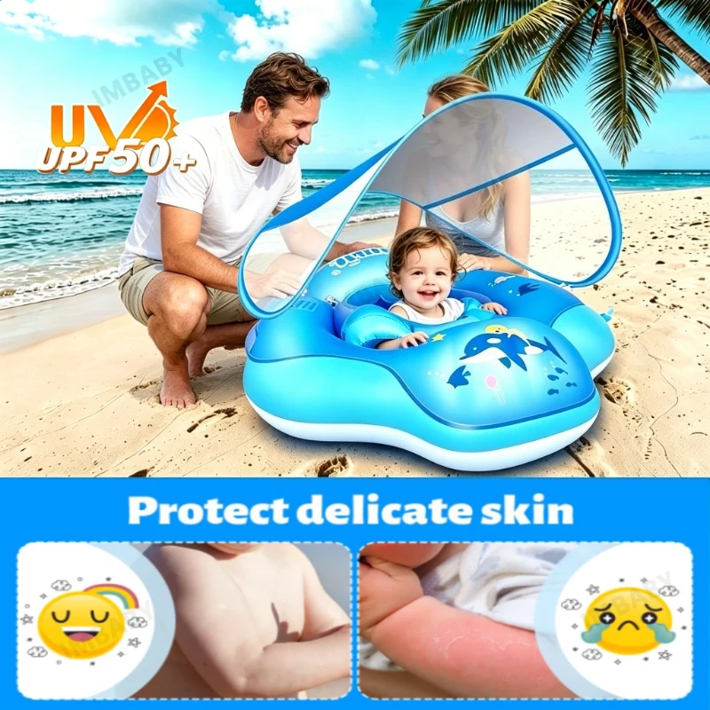 Anti-Flip Baby Float, Inflatable Swim Ring with Canopy, Dual Air Chamber Safe Design, Summer Pool Toy for 3-36 Months Babies
Anti-Flip Baby Float, Inflatable Swim Ring with Canopy, Dual Air Chamber Safe Design, Summer Pool Toy for 3-36 Months Babies