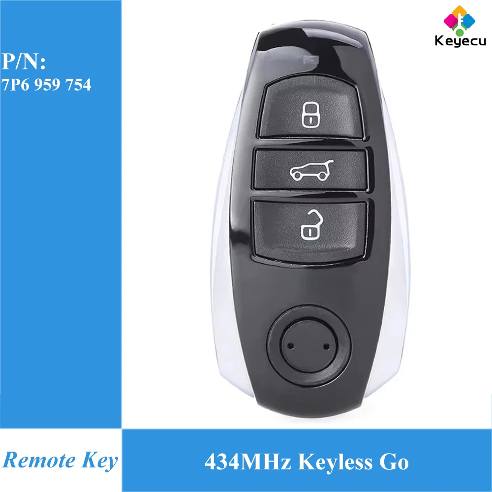 KEYECU Keyless Go Smart Remote Автомобильный ключ с 3 кнопками, 434 МГц, брелок для Volkswagen Touareg 2011 2012 2013 2014 2015 2016 2017
KEYECU Keyless Go Smart Remote Автомобильный ключ с 3 кнопками, 434 МГц, брелок для Volkswagen Touareg 2011 2012 2013 2014 2015 2016 2017