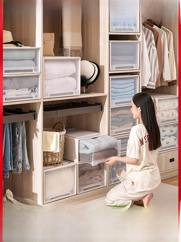 Tenma Der Sle Storage Box Closet Organizer Plastic Rectangular Home Use Clothing Sorting Box Single Layer Non-Handmade
Tenma Der Sle Storage Box Closet Organizer Plastic Rectangular Home Use Clothing Sorting Box Single Layer Non-Handmade