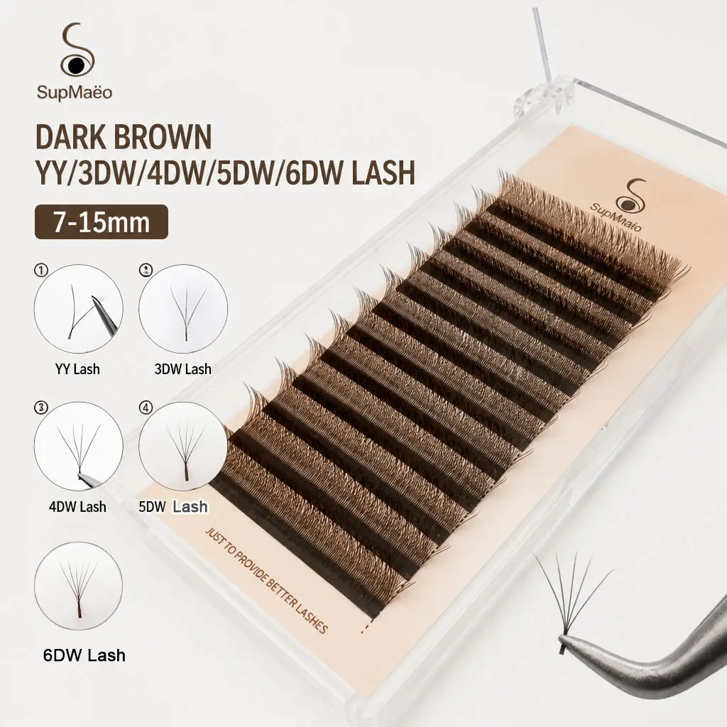 Supmacio Brown Eyelashes W Shaped Eyelash Extensions 2D 3D 4D 5D 6D Premade Fans Lahses Soft Natural Individual Lahesh
Supmacio Brown Eyelashes W Shaped Eyelash Extensions 2D 3D 4D 5D 6D Premade Fans Lahses Soft Natural Individual Lahesh