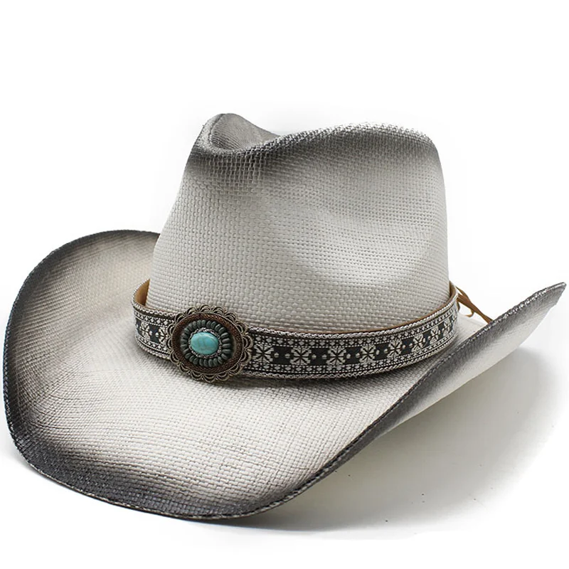 Vintage Retro Irregular Turquoise Beads Leather Belt Hollowed Out Women Men Straw Wide Brim Beach Cowboy Cowgirl Western Sun Hat
Vintage Retro Irregular Turquoise Beads Leather Belt Hollowed Out Women Men Straw Wide Brim Beach Cowboy Cowgirl Western Sun Hat