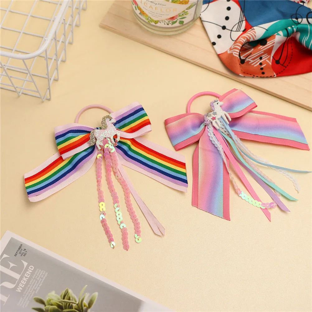 2 шт., эластичные резинки для волос с бантом, эластичные держатели для хвоста для детей, девочек, радужное градиентное кольцо для волос, аксессуары, держатель для хвоста
2 шт., эластичные резинки для волос с бантом, эластичные держатели для хвоста для детей, девочек, радужное градиентное кольцо для волос, аксессуары, держатель для хвоста