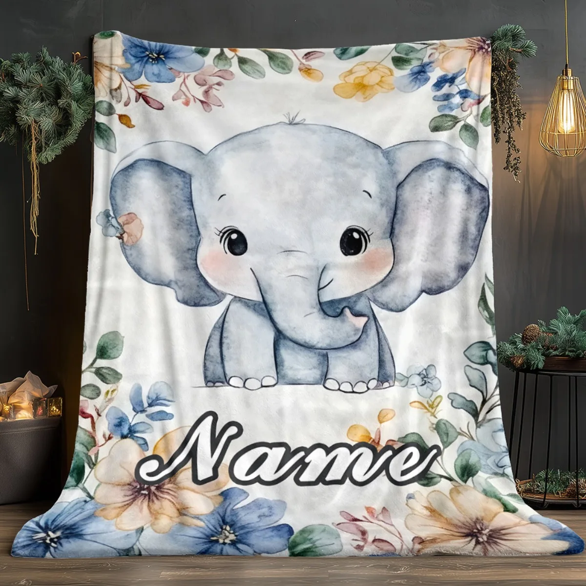 Персонализированное акварельное одеяло со слоном, мягкое фланелевое одеяло с цветочным узором, легкое и теплое, подходит
Персонализированное акварельное одеяло со слоном, мягкое фланелевое одеяло с цветочным узором, легкое и теплое, подходит