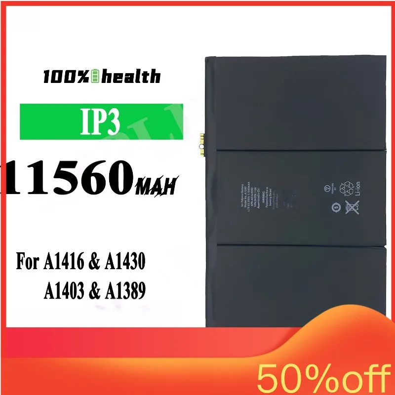 11560mah for IPhone Apple IPad 3 4 Tablet Battery A1416 A1430 A1403 A1389 High-quality Lithium Rechargeable Battery
11560mah for IPhone Apple IPad 3 4 Tablet Battery A1416 A1430 A1403 A1389 High-quality Lithium Rechargeable Battery