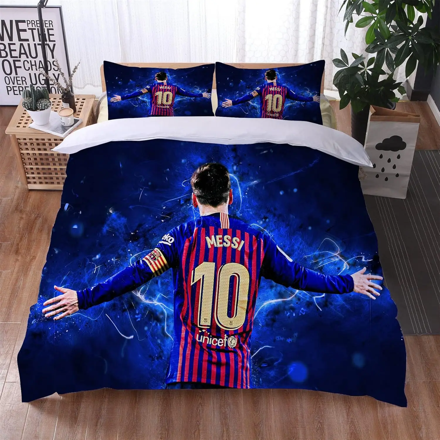 3 Piece Lightweight Duvet Cover Bedding Set Messi Set for Teen Boys Queen Size, Comfort Soft Quilt Cover with Zipper Closure,
3 Piece Lightweight Duvet Cover Bedding Set Messi Set for Teen Boys Queen Size, Comfort Soft Quilt Cover with Zipper Closure,