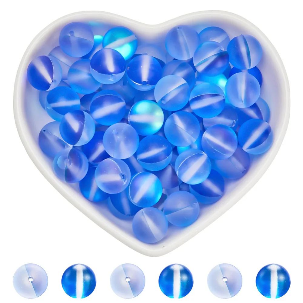 Glass Beads Holographic Beads Dyed Frosted Round Royal Blue 10mm Hole: 1mm 80pcs
Glass Beads Holographic Beads Dyed Frosted Round Royal Blue 10mm Hole: 1mm 80pcs