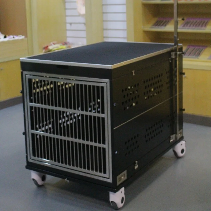 Folding Durable Aluminum Four-Wheel Dog Show Trolley Cage Single Crate Grooming Table Arm Airline Approved Large Capacity
Folding Durable Aluminum Four-Wheel Dog Show Trolley Cage Single Crate Grooming Table Arm Airline Approved Large Capacity