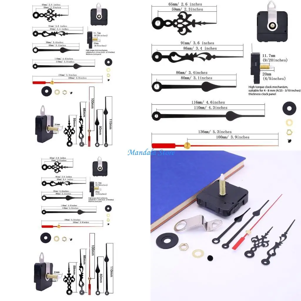 U2JC Long Shaft Clock Movement Mechanism with 2 Pairs of Hands Sets for Silent Wall Clock DIY Repair Parts Replacement
U2JC Long Shaft Clock Movement Mechanism with 2 Pairs of Hands Sets for Silent Wall Clock DIY Repair Parts Replacement