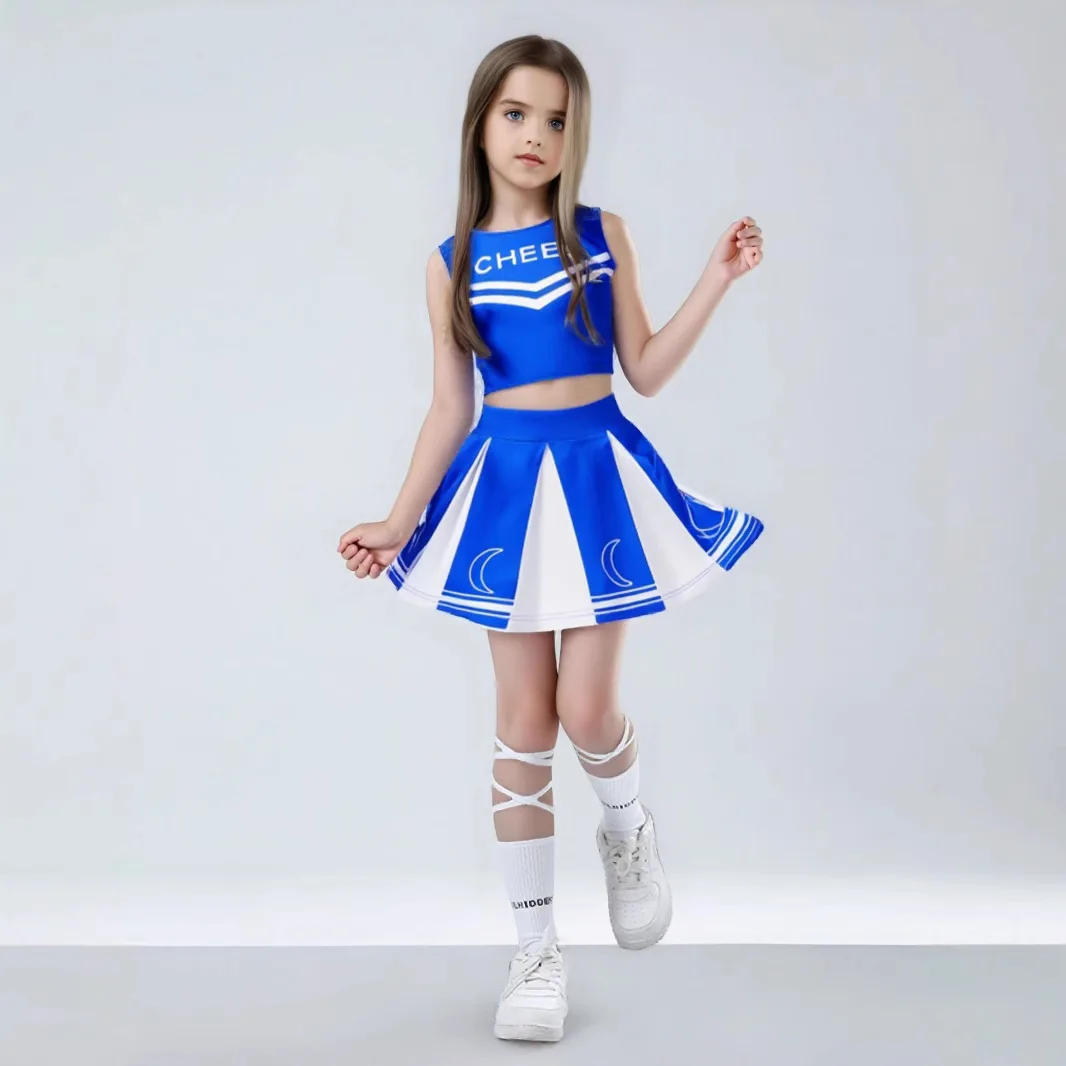 Kids Cheerleading Outfit Student Sports Performance Wear Cheer Competition Costume Dance Dress
Kids Cheerleading Outfit Student Sports Performance Wear Cheer Competition Costume Dance Dress