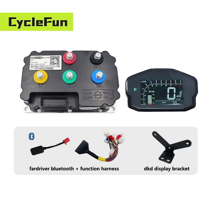 4KW-6KW FarDriver ND72530 DC 350A Sine Wave Controller With Bluetooth And DKD One-Lin Display For Electric Scooter Accessories
4KW-6KW FarDriver ND72530 DC 350A Sine Wave Controller With Bluetooth And DKD One-Lin Display For Electric Scooter Accessories