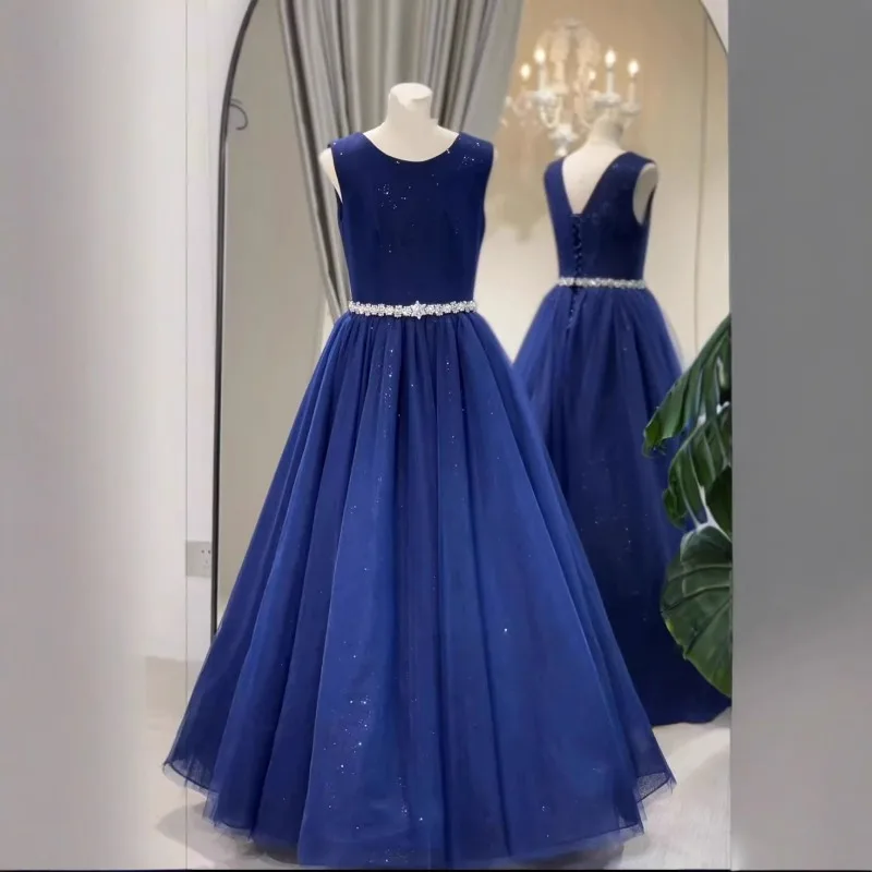 Girls Blue Birthday Princess Dress Long Party Gown for Kids Host Piano Performance Pageant Evening Wedding Children Formal Wear
Girls Blue Birthday Princess Dress Long Party Gown for Kids Host Piano Performance Pageant Evening Wedding Children Formal Wear