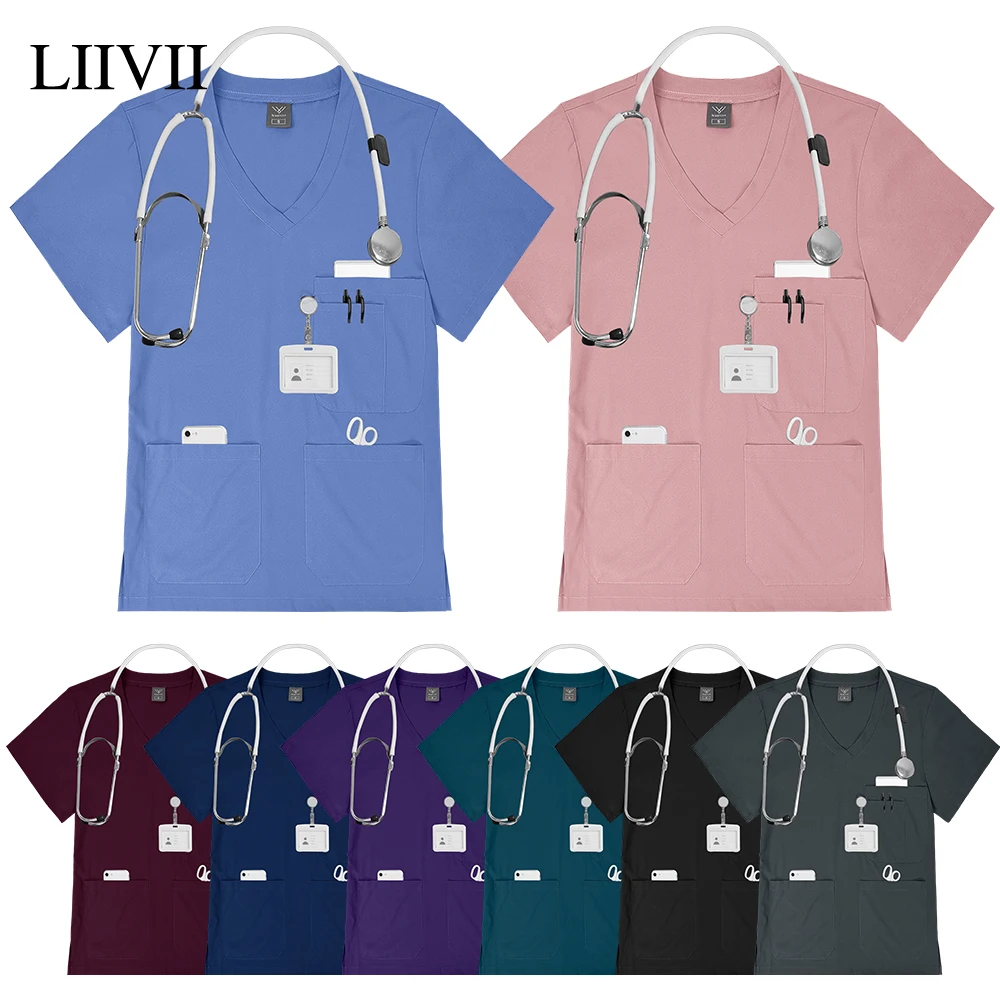 Multicolour Jogger Suits Doctor Nursing Tops Pocket Pants Medical Clinical Uniforms Short Sleeve V-neck Scrubs Set Nurse Clothes
Multicolour Jogger Suits Doctor Nursing Tops Pocket Pants Medical Clinical Uniforms Short Sleeve V-neck Scrubs Set Nurse Clothes