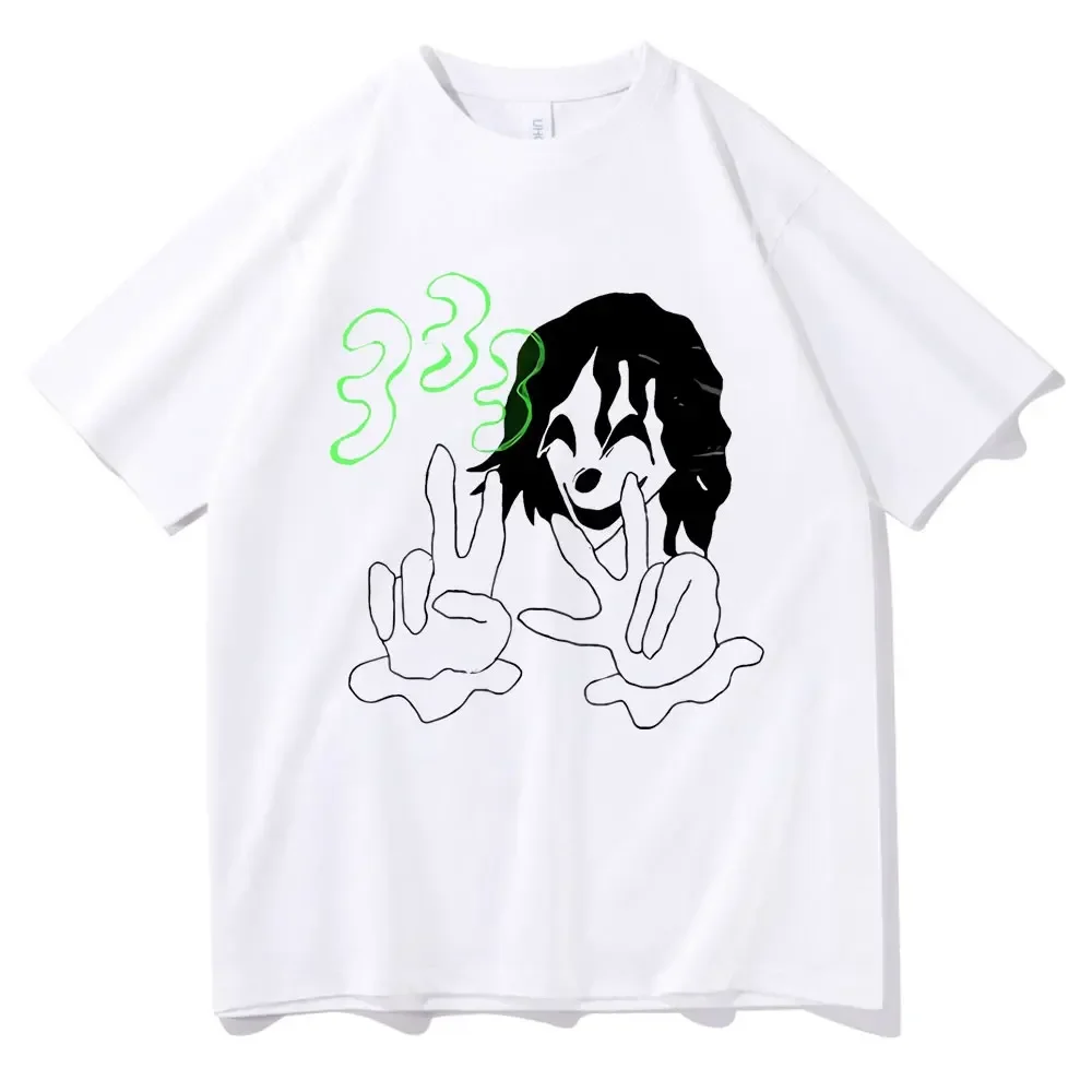 Rapper Bladee's printed pattern summer T-shirt is loose, casual and trendy, 100% pure cotton round-neck short-sleeved T-shirt
Rapper Bladee's printed pattern summer T-shirt is loose, casual and trendy, 100% pure cotton round-neck short-sleeved T-shirt
