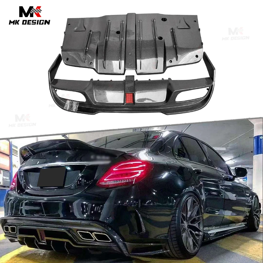 Carbon Fiber Rear Diffuser W/ LED Light for Mercedes-Benz C-Class W205 C63 AMG Sedan 4 Doors 2015-2021 Rear Bumper Lip Diffuser
Carbon Fiber Rear Diffuser W/ LED Light for Mercedes-Benz C-Class W205 C63 AMG Sedan 4 Doors 2015-2021 Rear Bumper Lip Diffuser