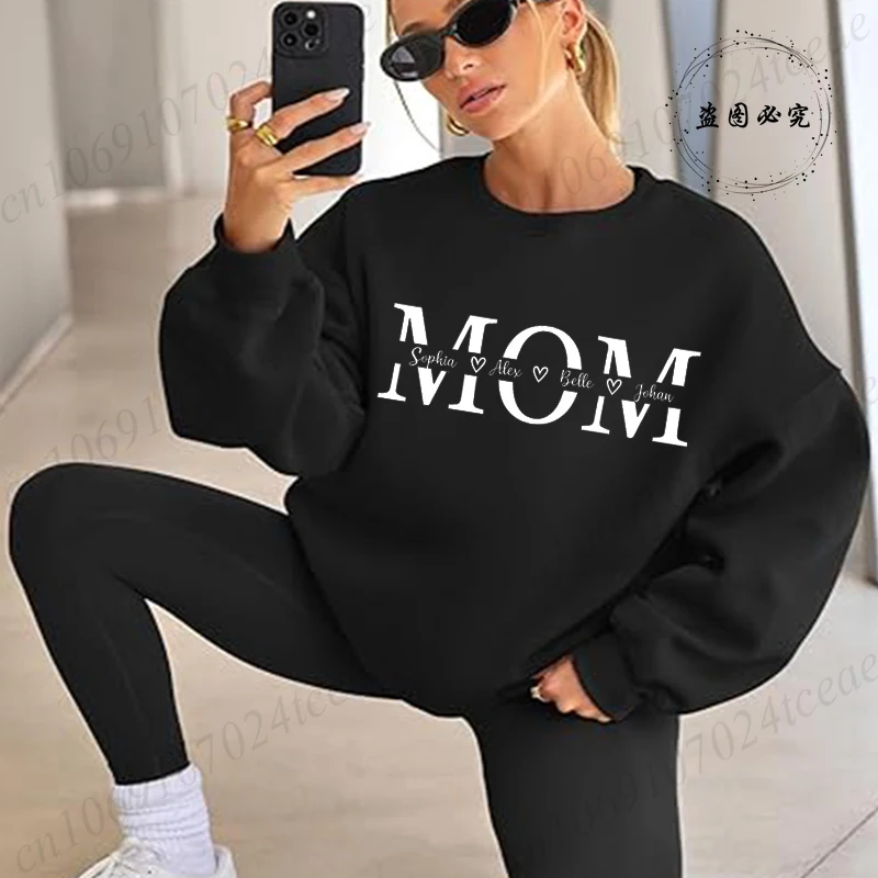 Custom Mom Print Thin Sweatshirts Pullover Hoodie Personalized Mama Cotton Hoodies DIY Children Name Shirts High Quality 330gsm
Custom Mom Print Thin Sweatshirts Pullover Hoodie Personalized Mama Cotton Hoodies DIY Children Name Shirts High Quality 330gsm
