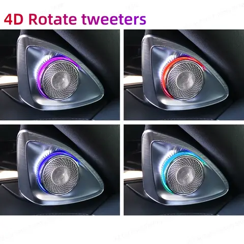 Per Mercedes-benz 4d Rotante Tweeter C Glc E S-class W213 W205 W222 W223 X253 Rgb Led Luminoso Altoparlante Per Auto Corno Refit