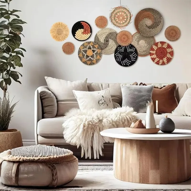 set, natural seaweed, wicker wall-mounted woven basket, wholesale by manufacturers, decorative art design style
set, natural seaweed, wicker wall-mounted woven basket, wholesale by manufacturers, decorative art design style