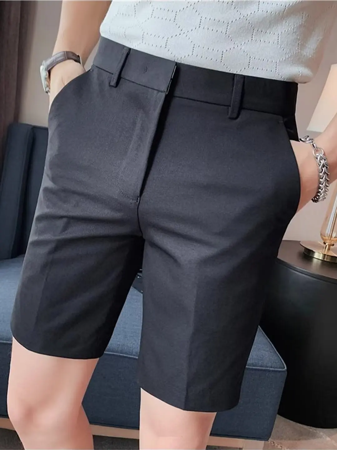 Summer Cool Feeling Temperature Reducing Breathable Casual Men's Business Versatile Comfortable Straight Ice Silk Five-Quarte...
Summer Cool Feeling Temperature Reducing Breathable Casual Men's Business Versatile Comfortable Straight Ice Silk Five-Quarte...