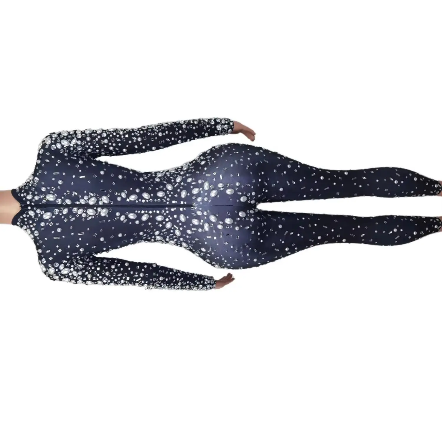 Sexy Stage Pearls Crystals Rhinestones Spandex Jumpsuit Evening Birthday Celebrate Outfit Dancer Photoshoot Rompers Tiaoliao
Sexy Stage Pearls Crystals Rhinestones Spandex Jumpsuit Evening Birthday Celebrate Outfit Dancer Photoshoot Rompers Tiaoliao