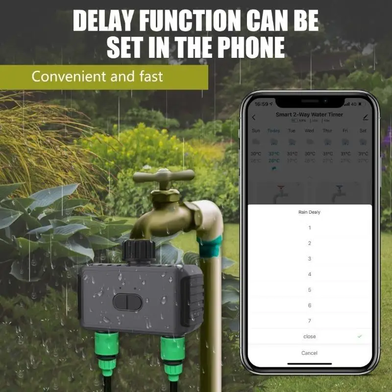 83XC Sprinkler Timer 2 Выходной программируемый таймер воды Сад шланг программы шланга таймер автоматический полив для ирригации
83XC Sprinkler Timer 2 Выходной программируемый таймер воды Сад шланг программы шланга таймер автоматический полив для ирригации